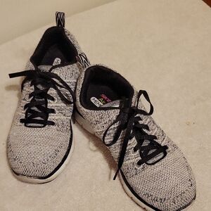 Skechers Black and White Air-Cooled Sneakers